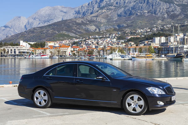 Mercedes S Class luksuzni taxi transferi Hrvatska